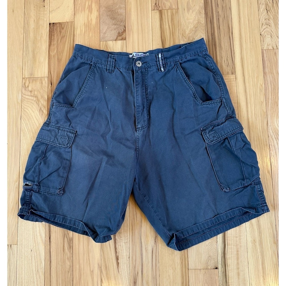 Rusty Shorts Mens 34 Navy Cargo Surfer Skater Grunge Y2K Classic Comfort
